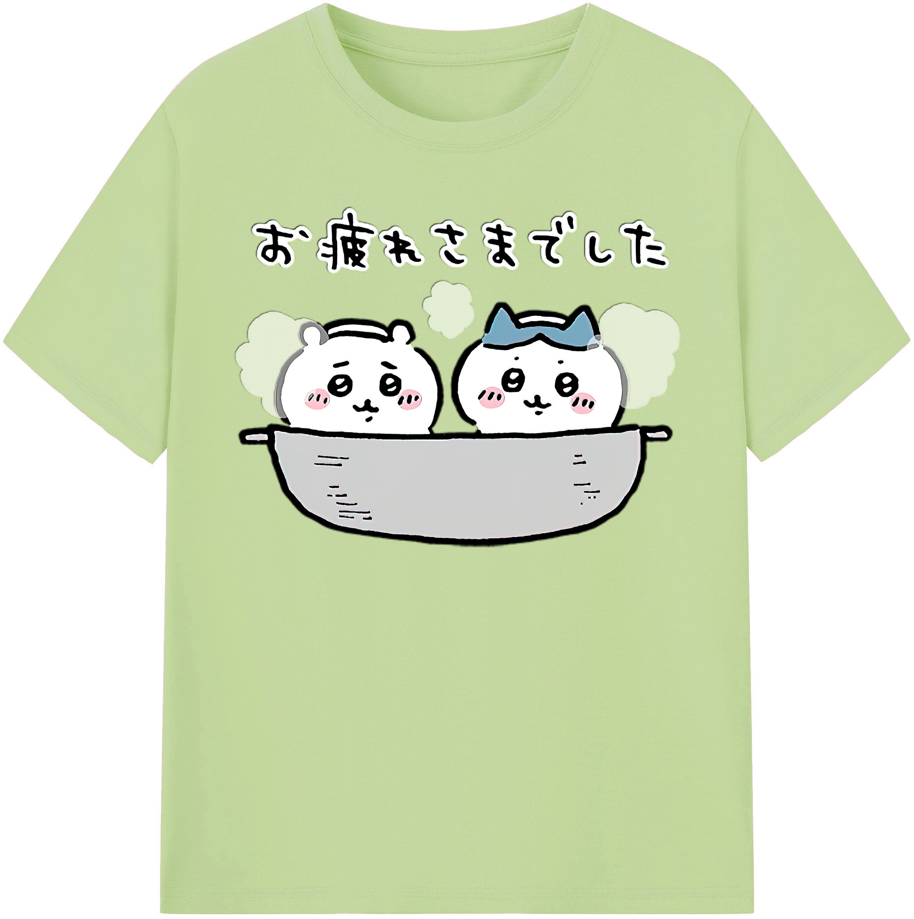 （画像用） ちいかわ ハチワレ Chii-kawa hachiware 綿100％半袖Tシャツ（フロントプリント）